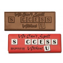 We Can't Spell Success Without U Chocolate Bar