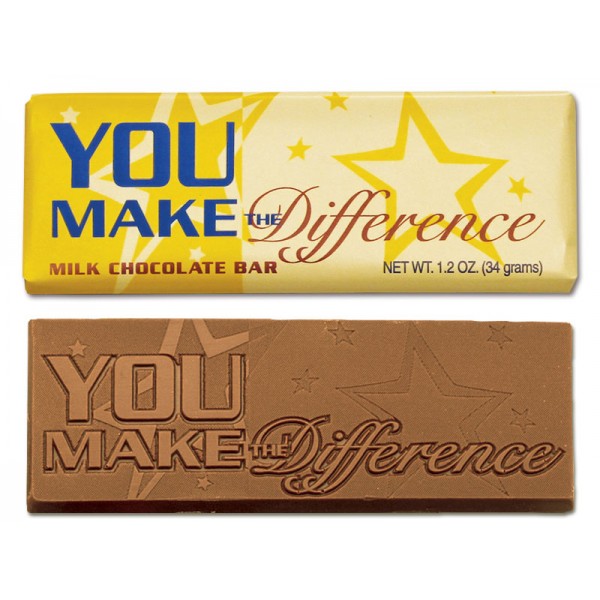 Chocolate Wrapper Bar with Stock greeting